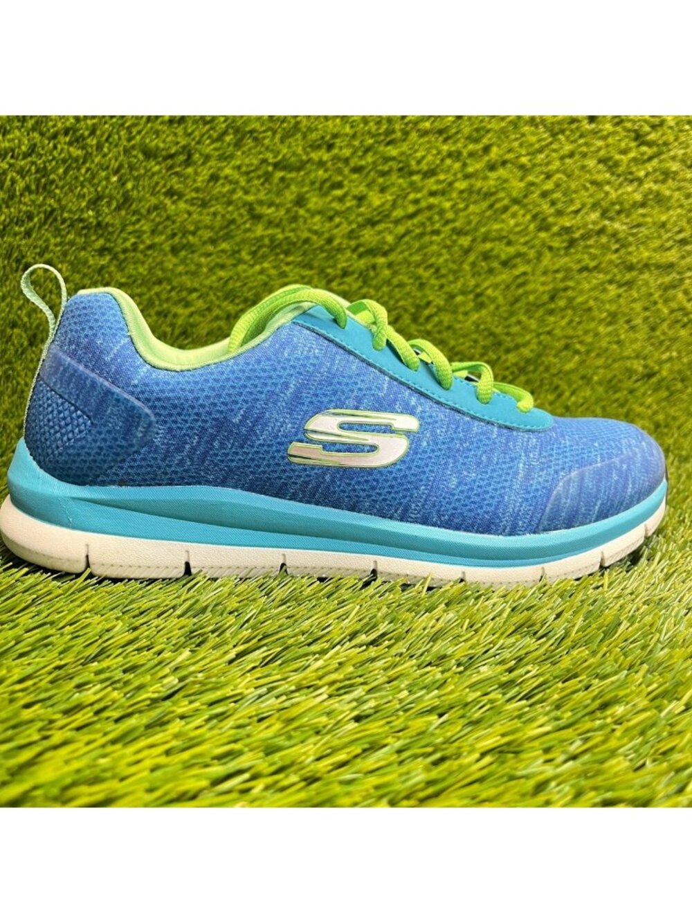Skechers Healthcare Pro Comfort Flex Womens Size 9 Blue Running Shoes Sneakers